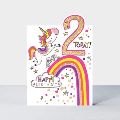 Age 2 Unicorn/Rainbow (6-pack)
